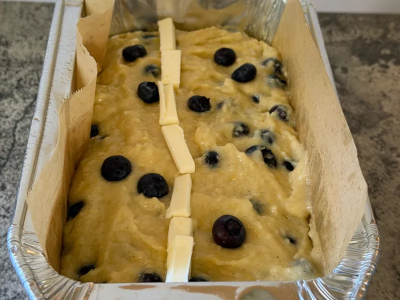 How to place the butter on top.