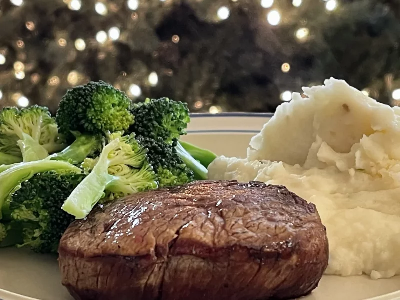 Broccoli with steak